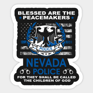 Nevada Police  – Blessed Are The PeaceMakers Sticker